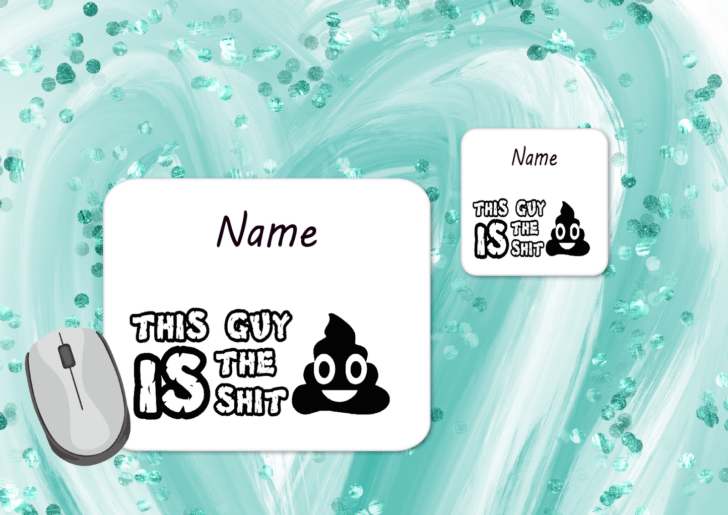 Personalised Mouse Mat And Coaster 41
