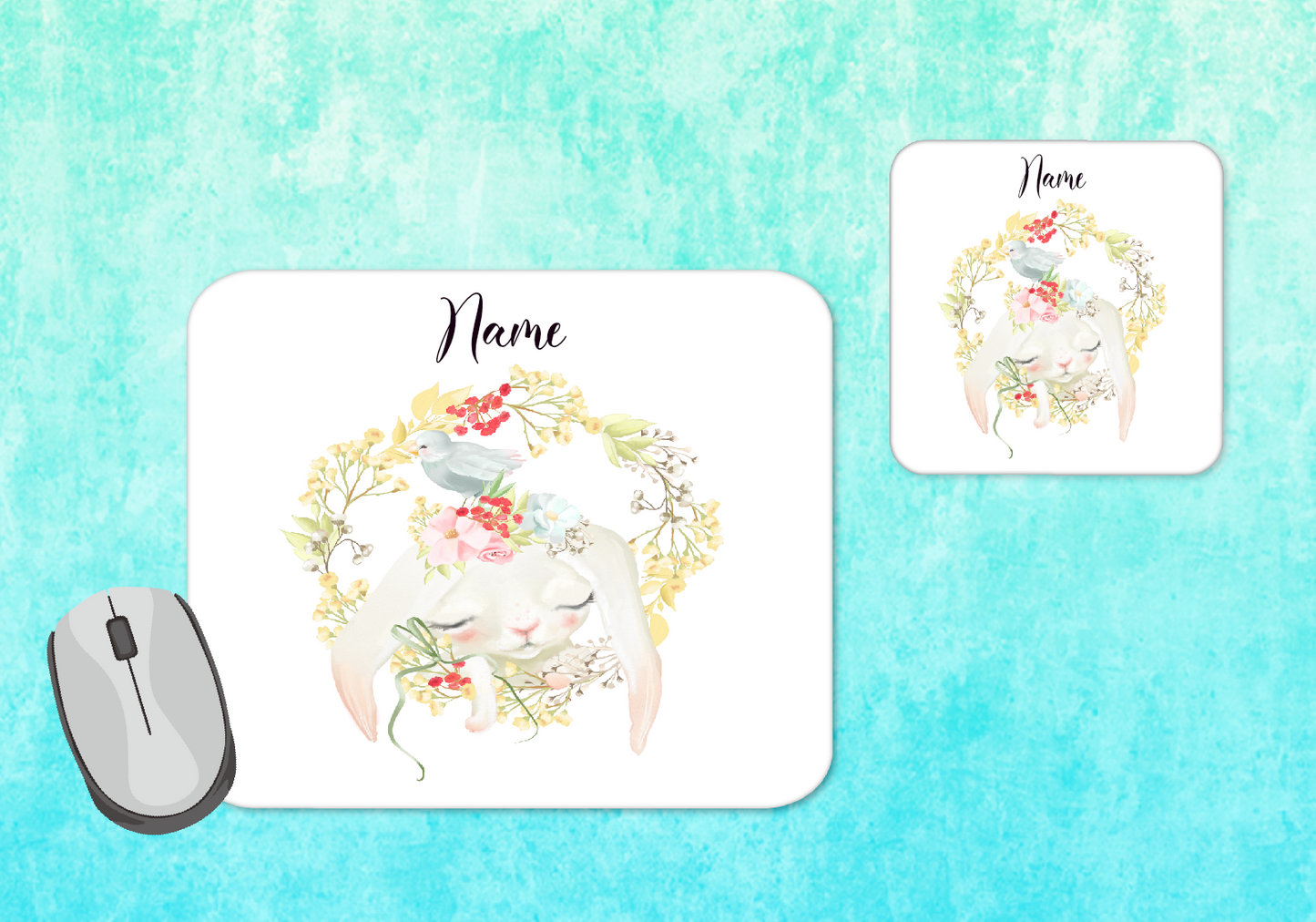 Personalised Mouse Mat And Coaster 51