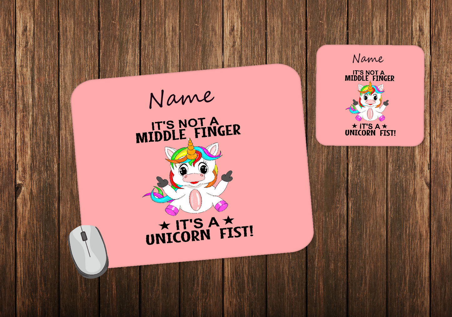Personalised Mouse Mat And Coaster 63