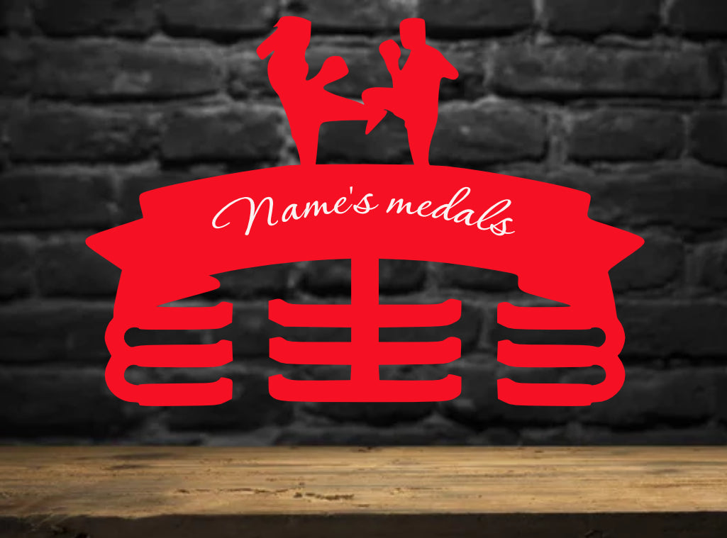 Personalised Medal Holder Muay Thai 04