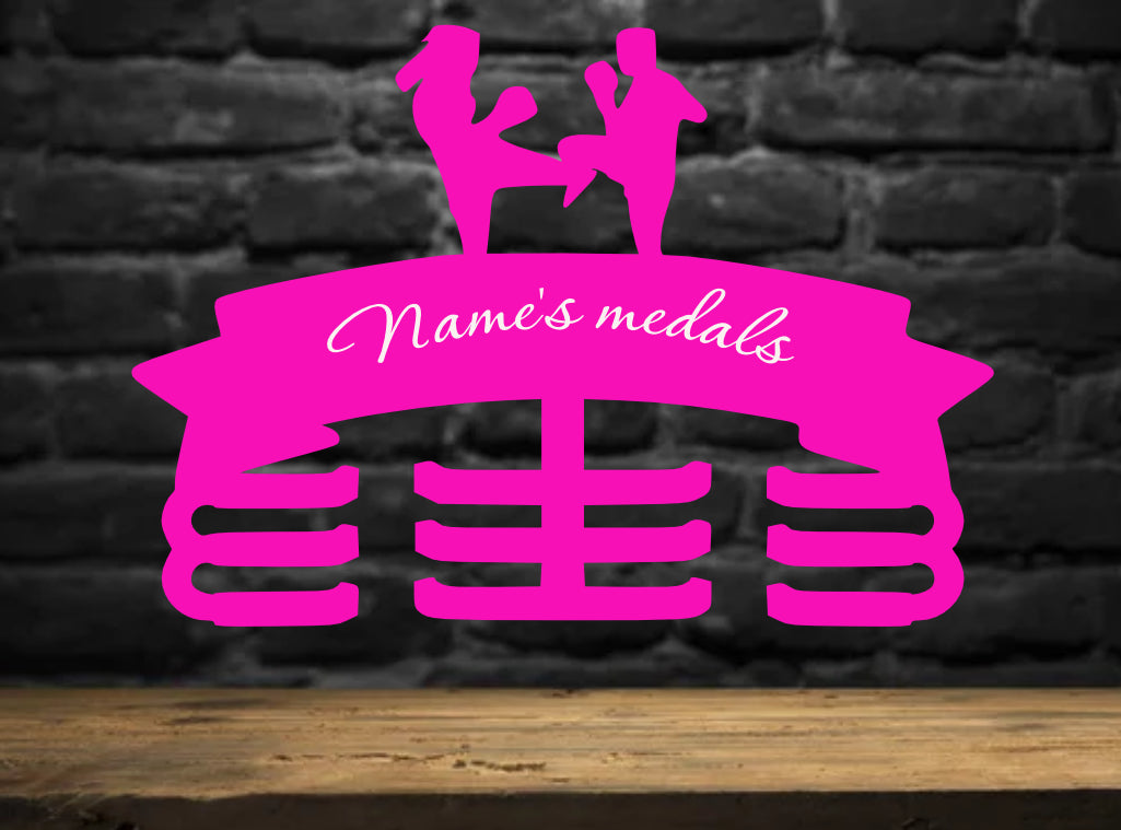 Personalised Medal Holder Muay Thai 04