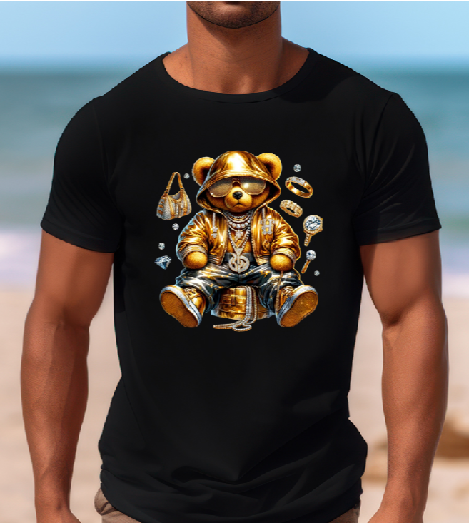 Mens T-shirt Gold Bear