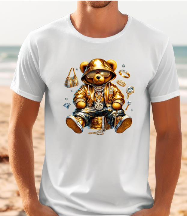 Mens T-shirt Gold Bear
