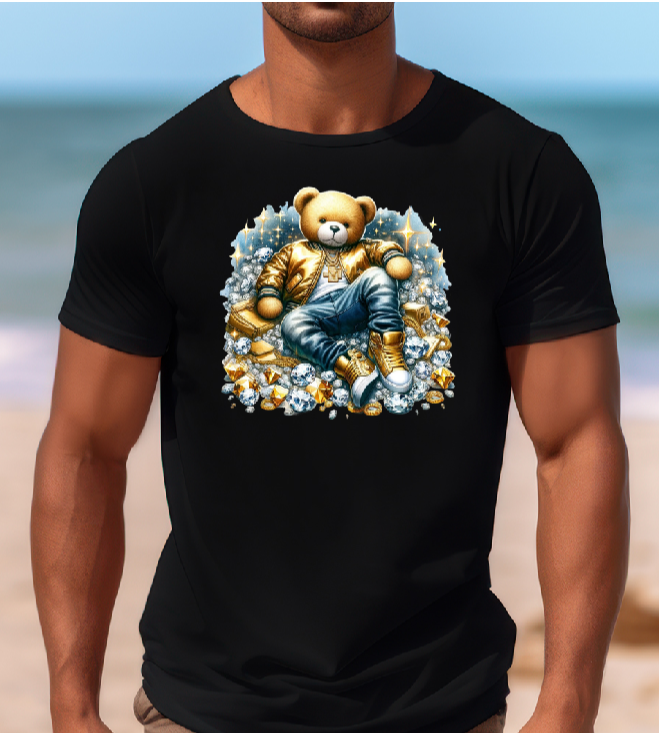 Mens T-shirt Bear Bear Chillin