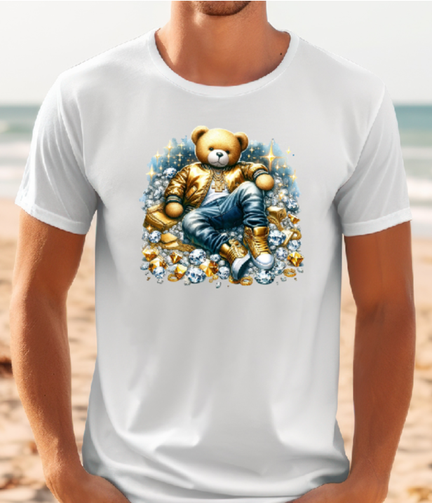 Mens T-shirt Bear Bear Chillin