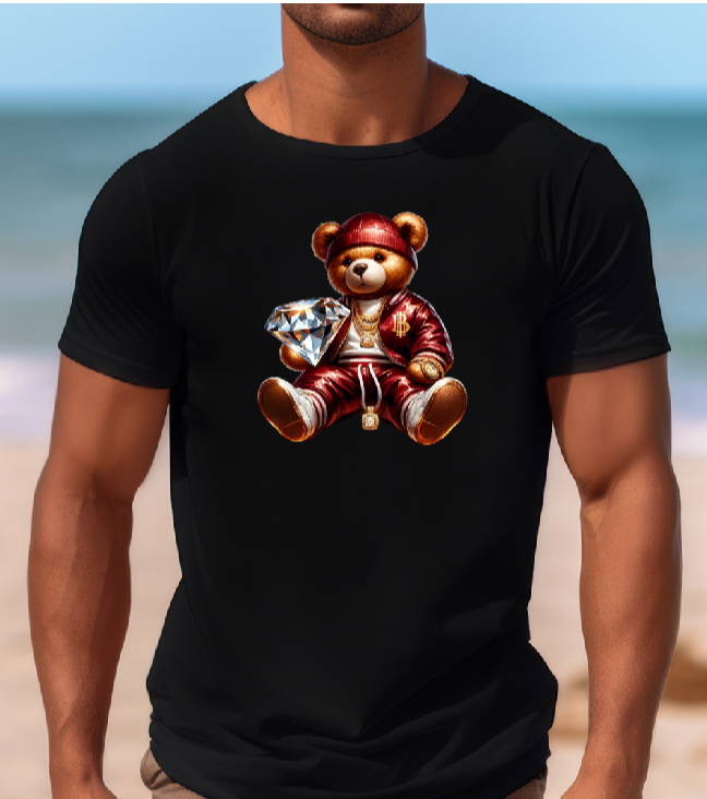 Mens T-shirt Bear in Red
