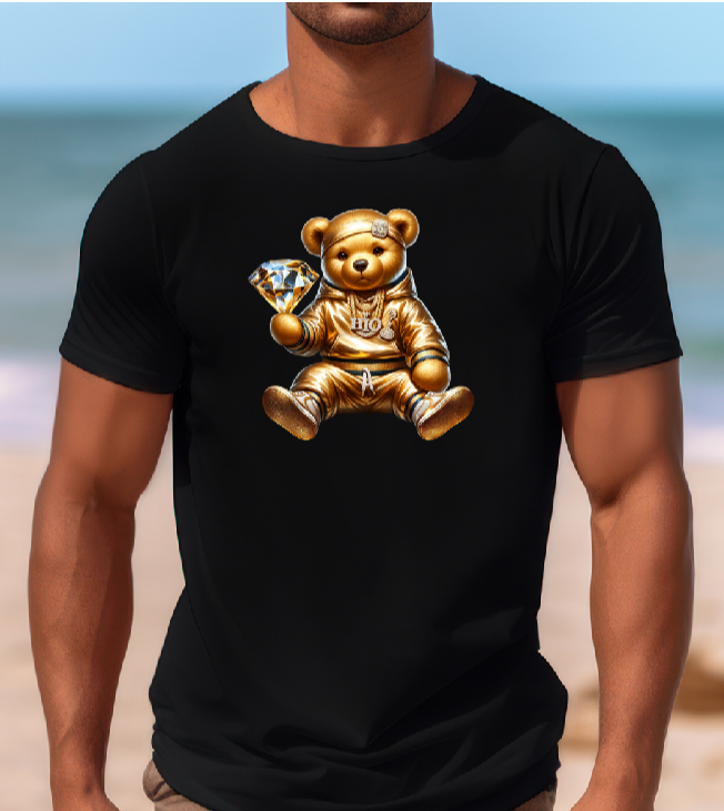 Mens T-shirt Girl Bear