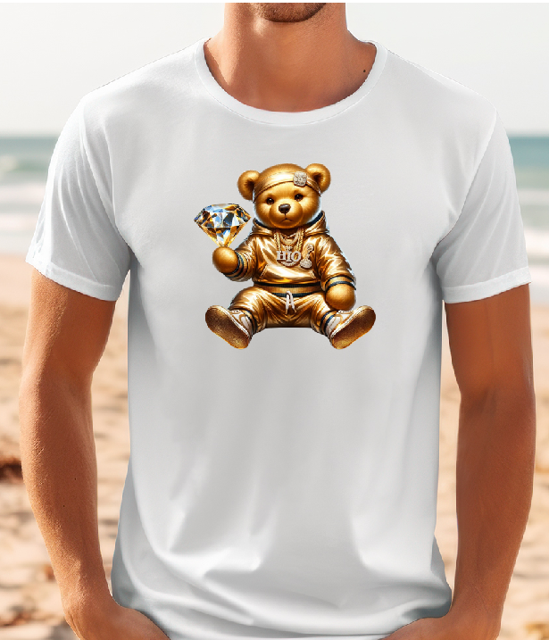 Mens T-shirt Girl Bear