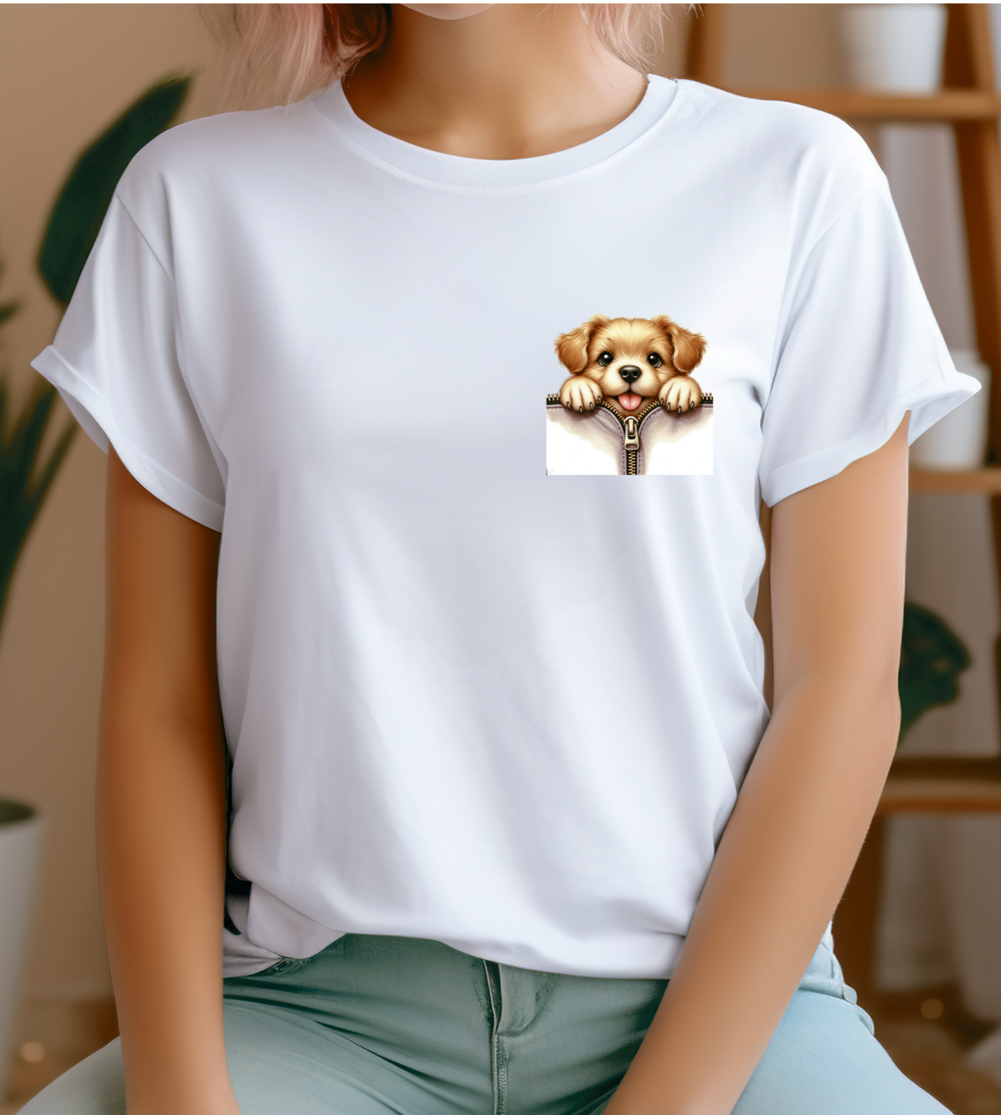 Woman's T-shirt Cute Dog