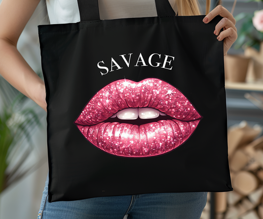 Tote Bag Lips pink