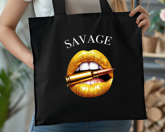 Tote Bag Lips Bullet