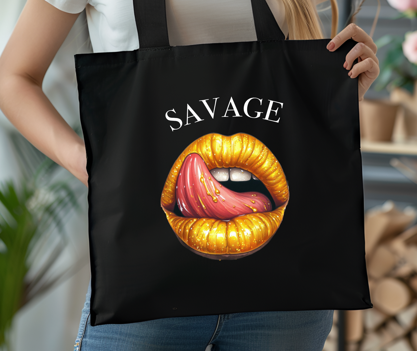 Tote Bag Lips tongue