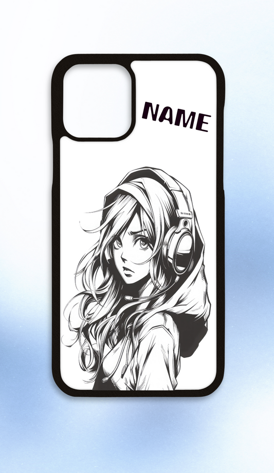 Personalised iPhone case anime girl