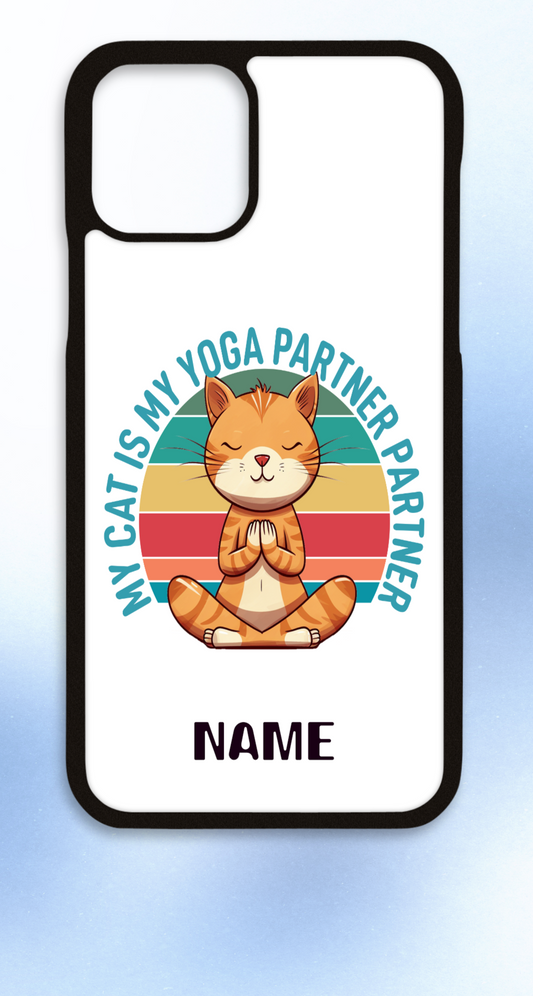 Personalised iPhone case My cat is my yoga partner
