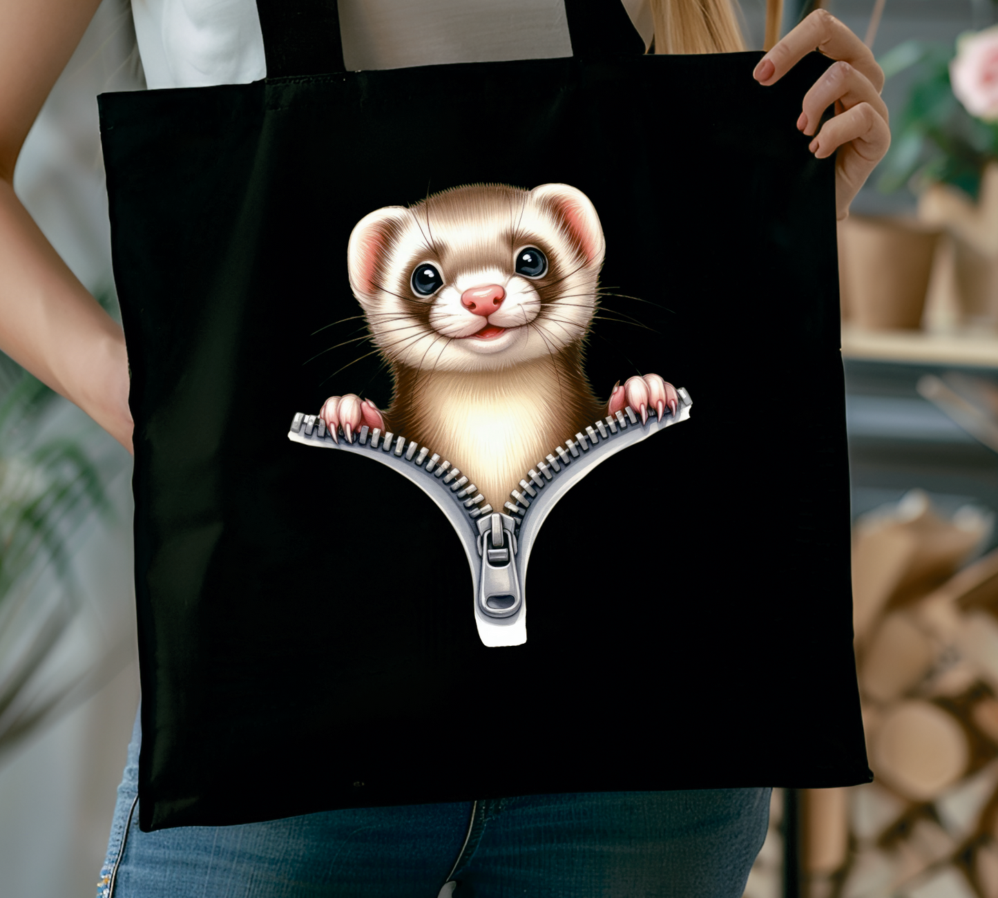 Tote Bag cute ferret