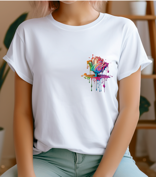 Woman's T-shirt small rose