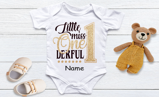 Personalised Baby's 1st birthday vest Little Miss