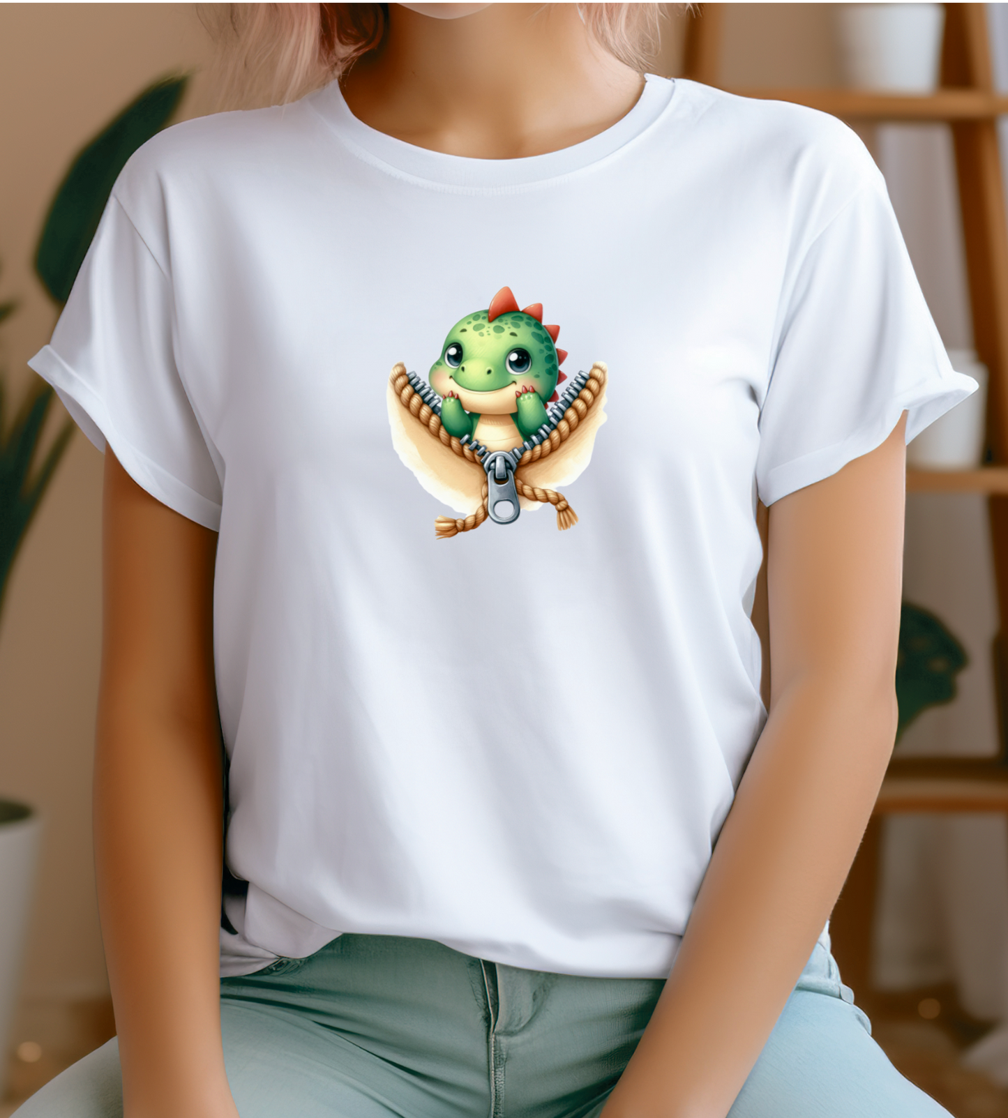 Woman's T-shirt Cute Dinosaur