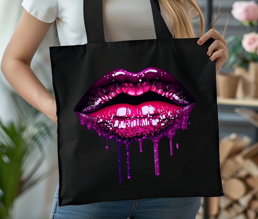 Tote Bag Drip Lips