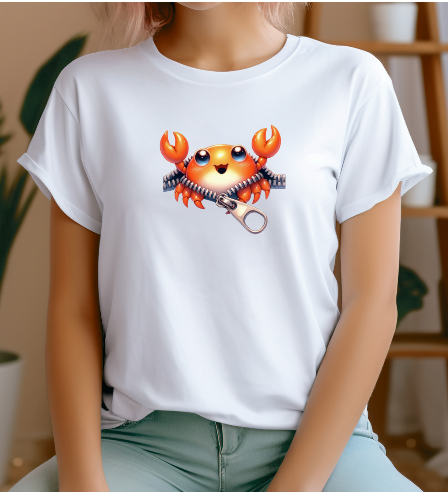 Woman's T-shirt Cute Crab