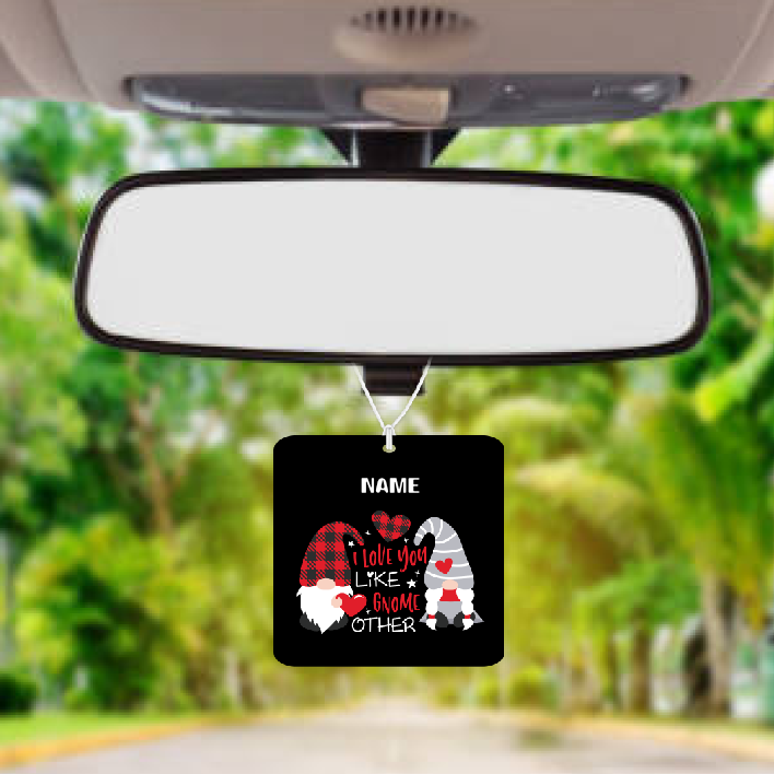 Personalised Car Air freshener Love Gonks 016