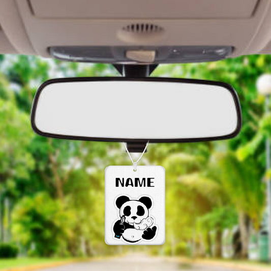 Personalised Car Air freshener Naughty Panda 036