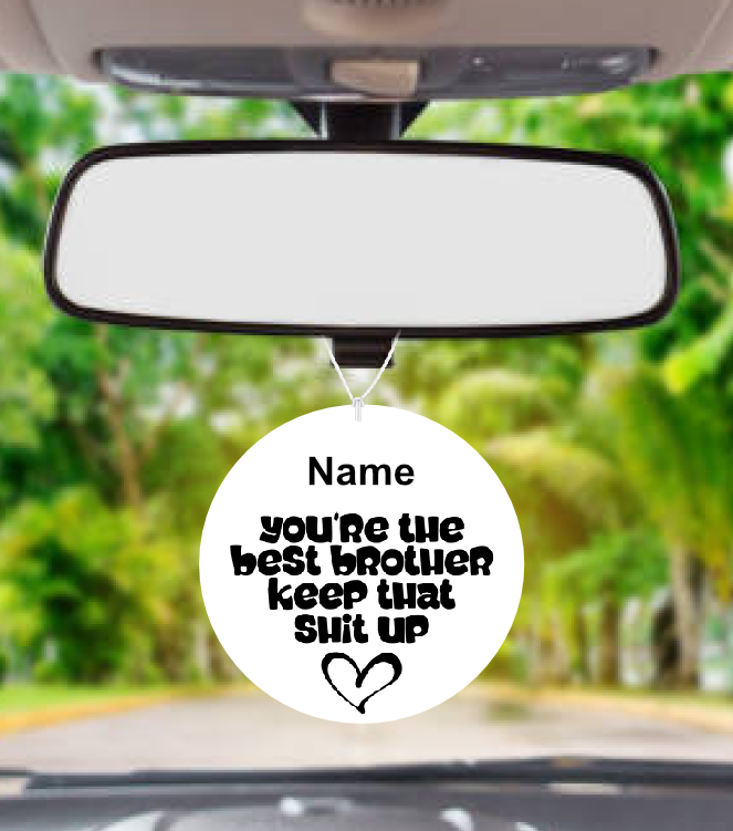 Personalised Car Air freshener Best Brother 040