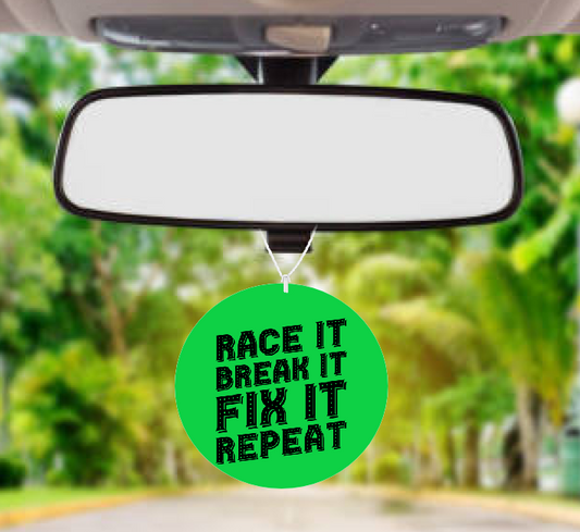 Personalised Car Air freshener Race It 043