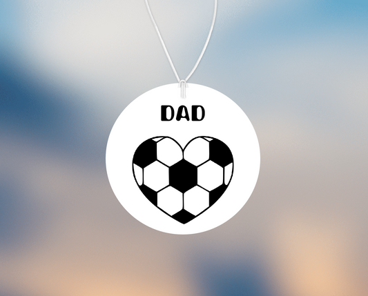 Personalised Car Air freshener Dad Football 048