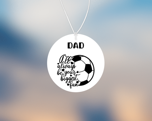 Personalised Car Air freshener Dad Football 049