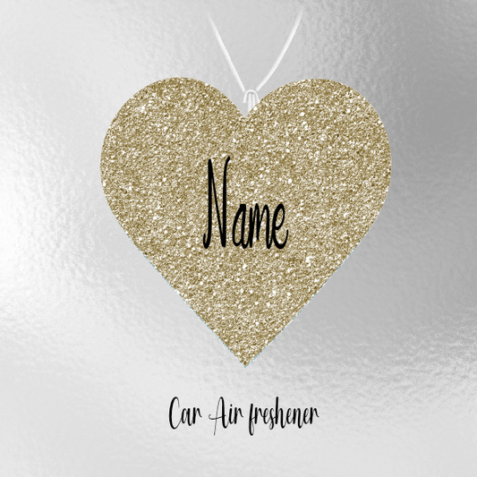 Personalised Car Air freshener Love Heart 055