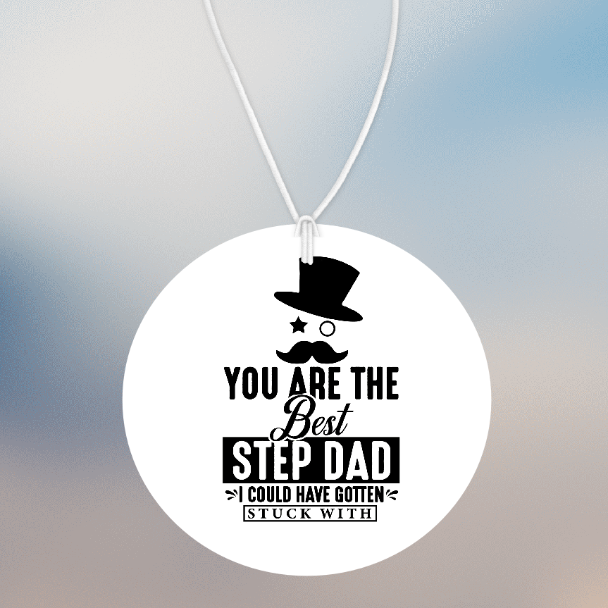 Personalised Car Air freshener Stepdad 073