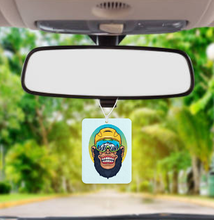 Personalised Car Air freshener Cool Gorilla 094