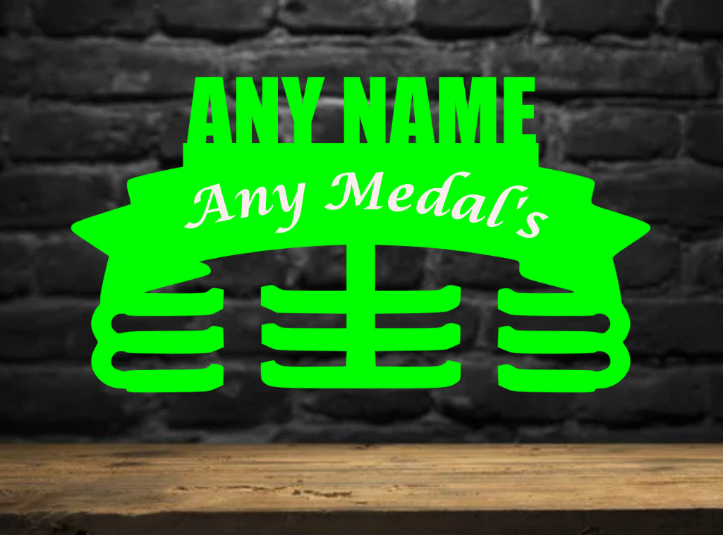 Personalised Medal Holder Any Name Any Sport 02