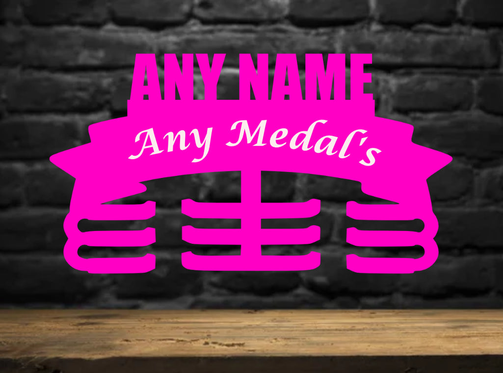 Personalised Medal Holder Any Name Any Sport 02