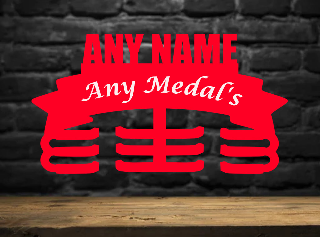 Personalised Medal Holder Any Name Any Sport 02