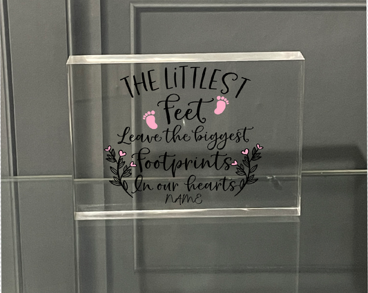 Personalised Photo Block Baby Memorial