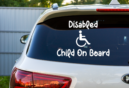 Car Decal Disabled Child On Board   11