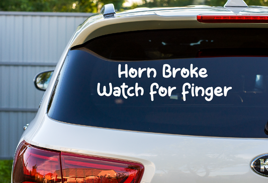 Car Decal Horn Broke Watch For Finger  16