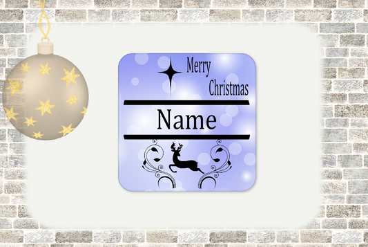 Personalised Drink Coaster Christmas  104