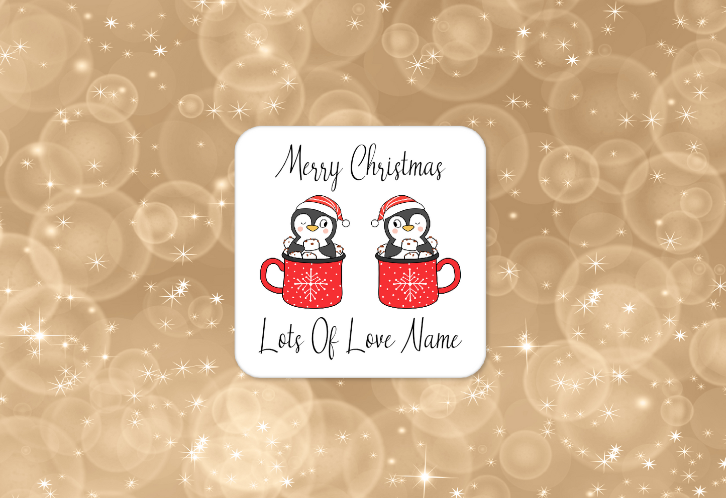 Personalised Drink Coaster Christmas  112