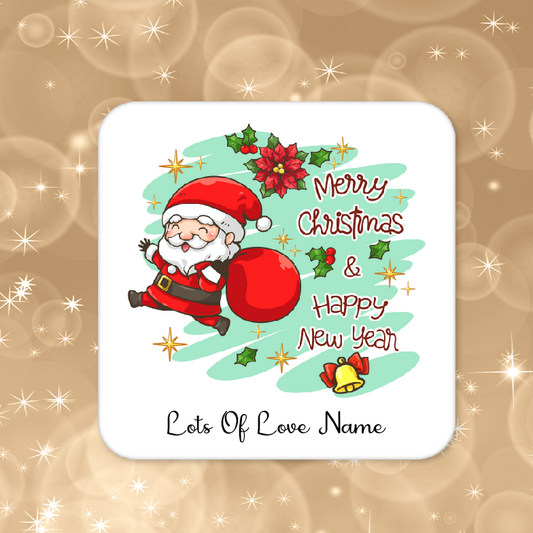 Personalised Drink Coaster Christmas  118