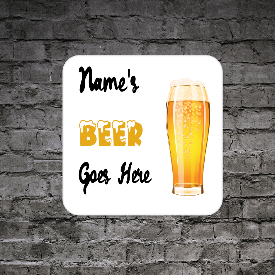 Personalised Drink Coaster Beer  122