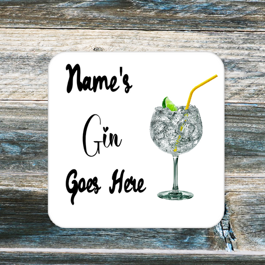 Personalised Drink Coaster Gin 129