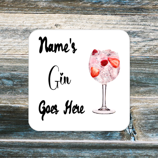 Personalised Drink Coaster Gin 130