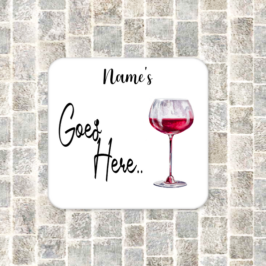 Personalised Drink Coaster Wine 138