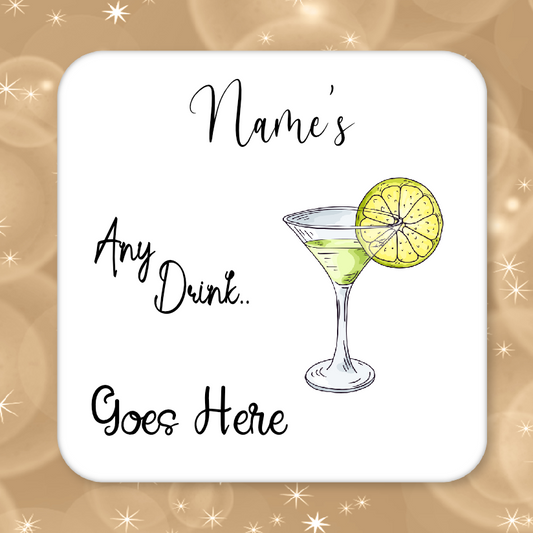 Personalised Drink Coaster Cocktail 149