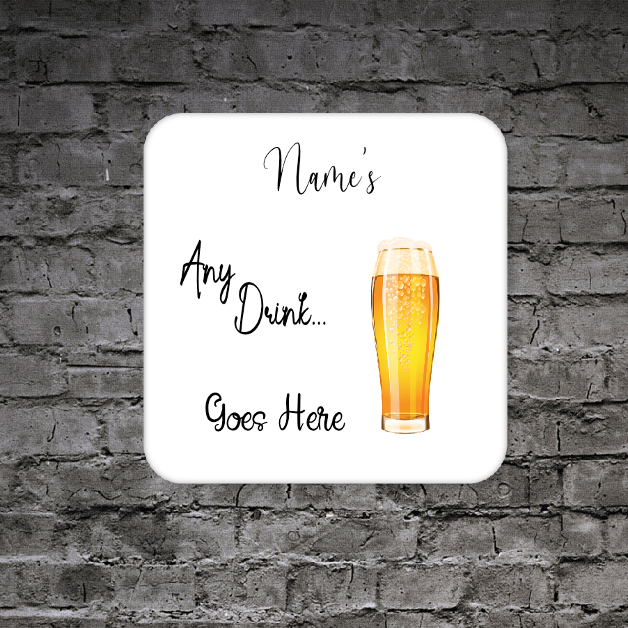 Personalised Drink Coaster Beer 152