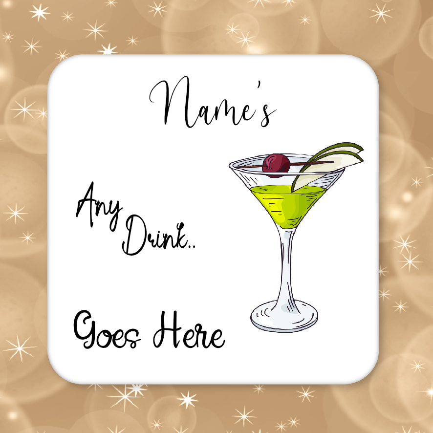 Personalised Drink Coaster Cocktail 154