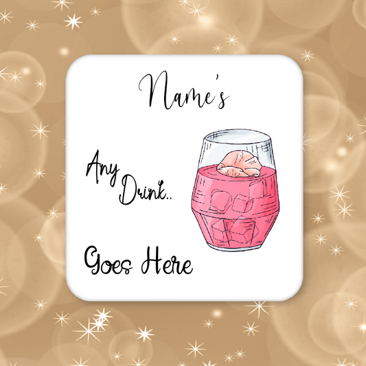 Personalised Drink Coaster Cocktail 156